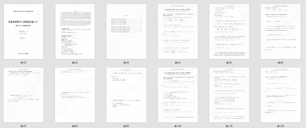 图片[1]-2026考研数学三合工大共创5套模拟试卷-考研栈